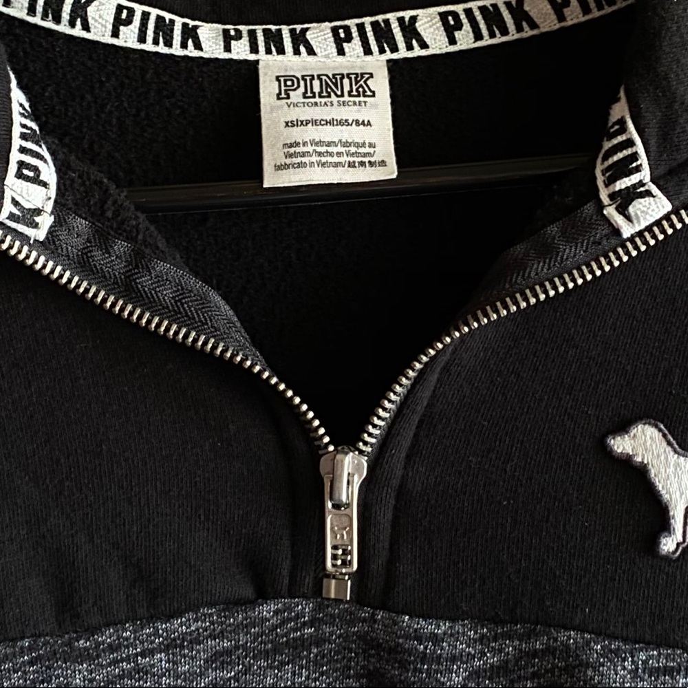 VS PINK gray half zip sweatshirt - Picture 4 of 4